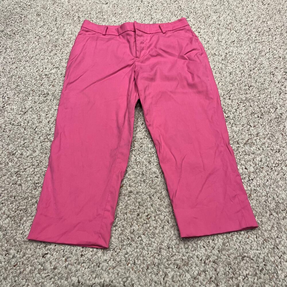 Ralph Lauren Black Label Pink Capri Pants Sz 6 Preppy Casual Classic Cotton
